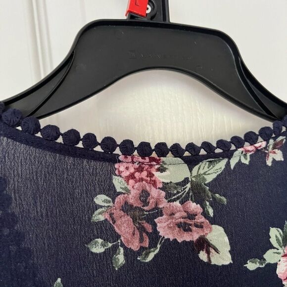 Altar’d state boho cottagecore FLORAL FLARE SLEEVE mini dress - Picture 7 of 12